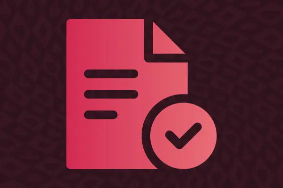 Document icon with a checkmark representing approved welcome bonus terms at WinSpirit casino.