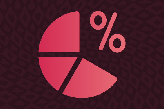 A percentage pie icon representing casino budgeting