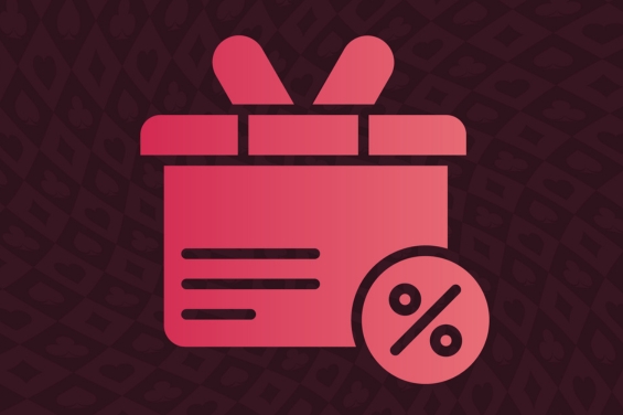 A gift box representing casino bonus amounts